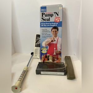 As Seen On TV The Original Pump 'N Seal 1994 Rare Vintage Ekco NIB Jars Zip Lock